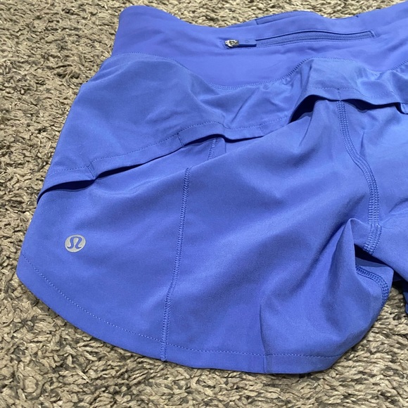 NWT LULULEMON speed up short 4” LINED, size 4, wild indigo - Picture 8 of 9